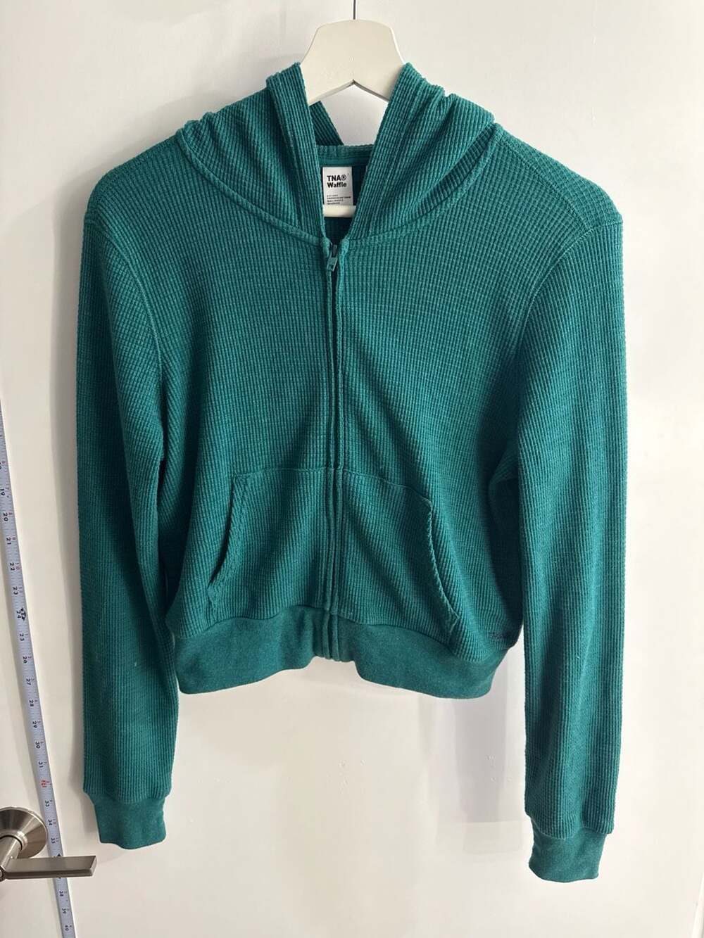 Aritzia waffle zip hoodie